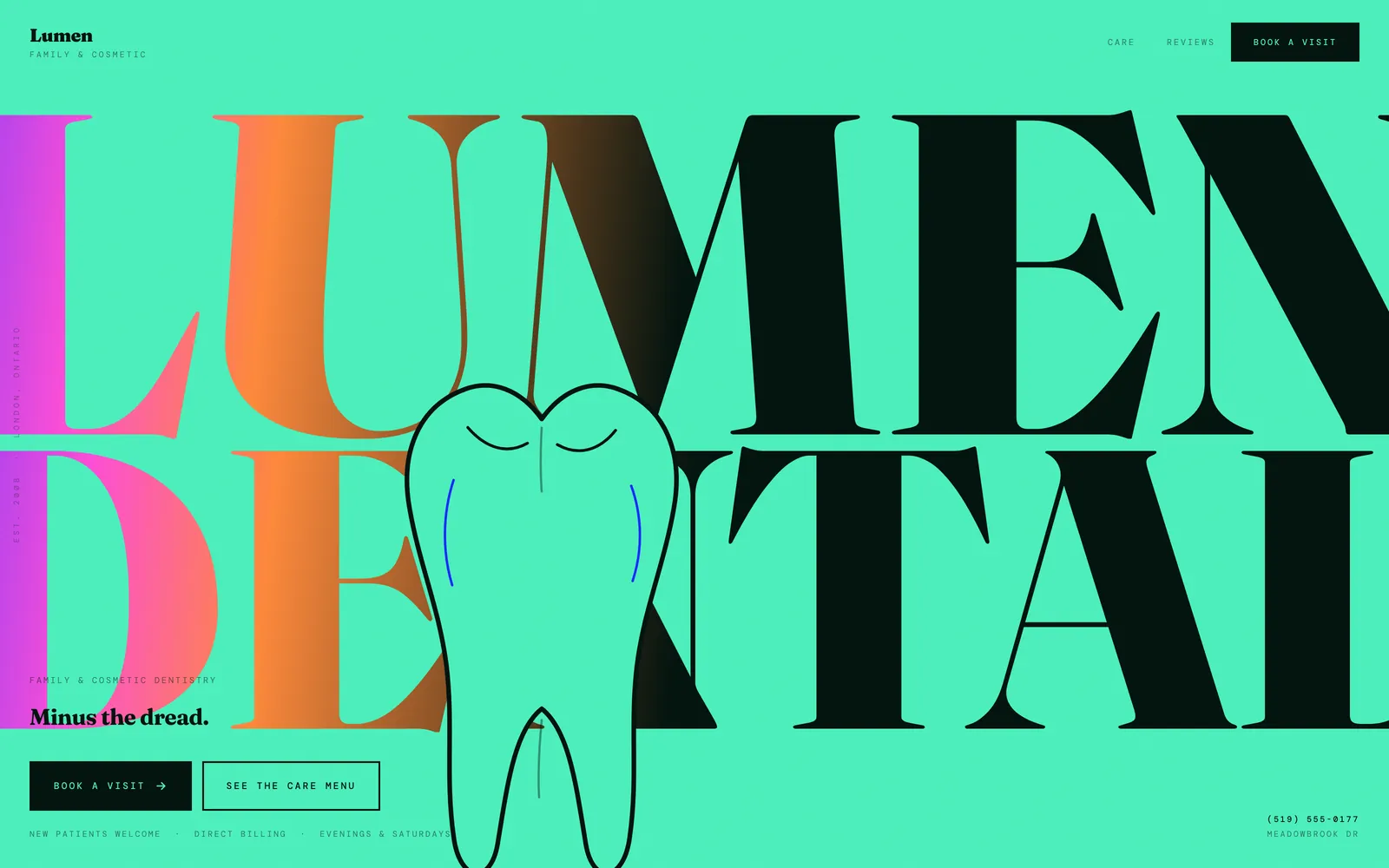 Lumen Family Dental, rebuilt by Bootstrapped Studios.