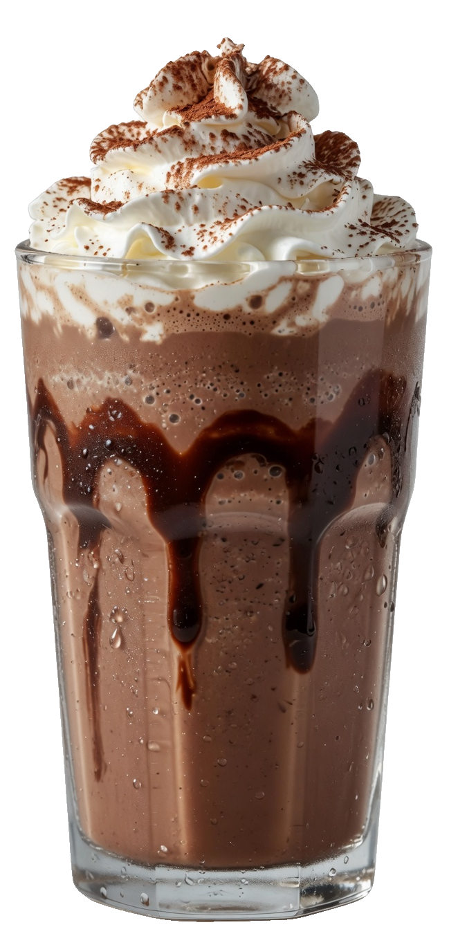 Blended mocha with whipped cream