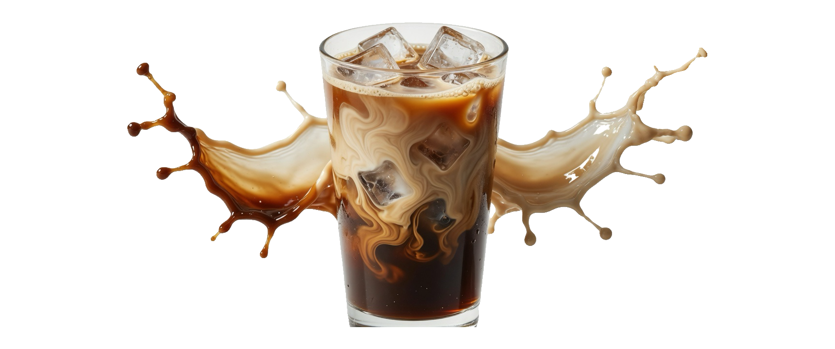 Iced oat latte with a splash of cold brew